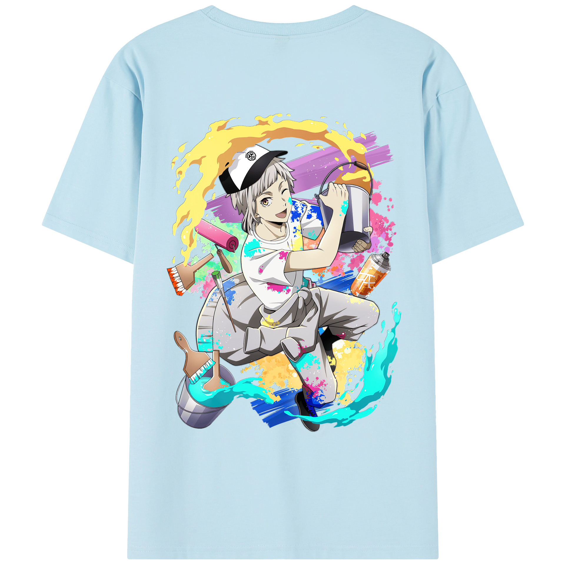 （画像用） 文豪ストレイドッグス Bungo Stray Dogs 綿100％半袖Tシャツ（背面プリント）